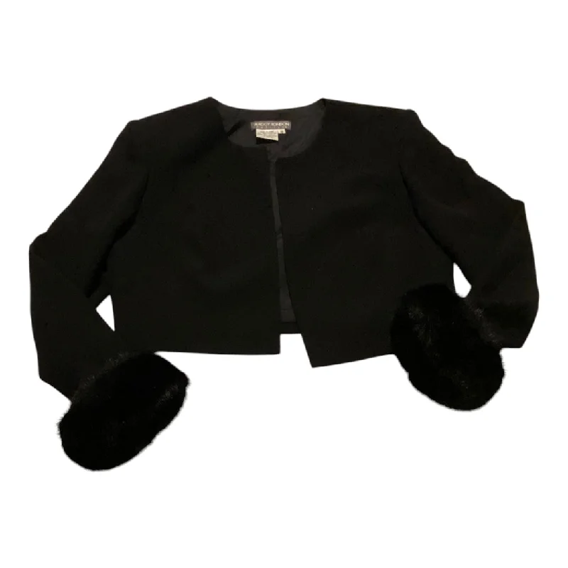 Women's Tweed Office Blazers -Blazer By Maggy London In Black, Size: 10P