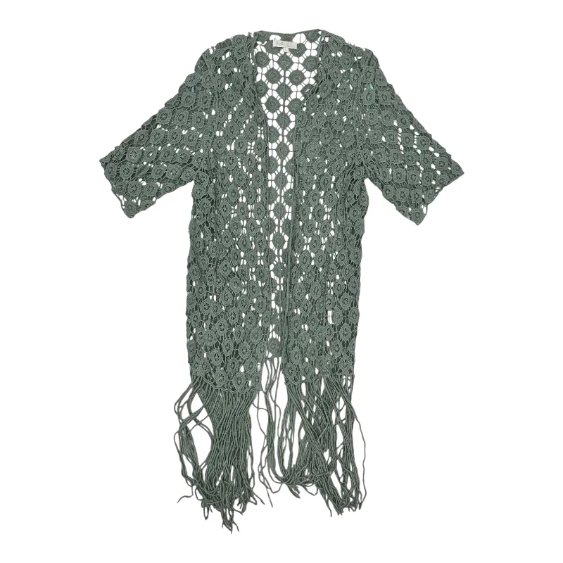 Kimono with Lace Details-Kimono By Clothes Mentor In Green, Size:L