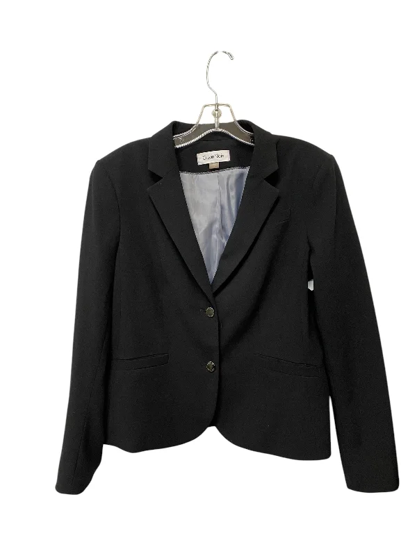 Women's Cozy Blazers for Fall -Blazer By Calvin Klein In Black, Size: 14