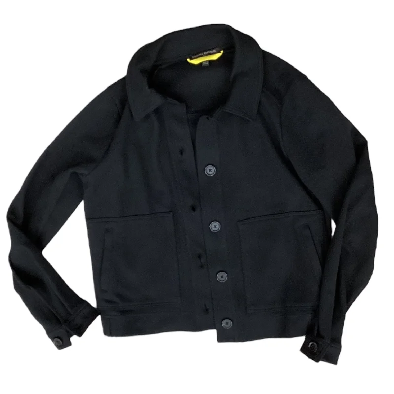 Women's Woollen Checkered Blazers -Blazer By Banana Republic In Black, Size: S