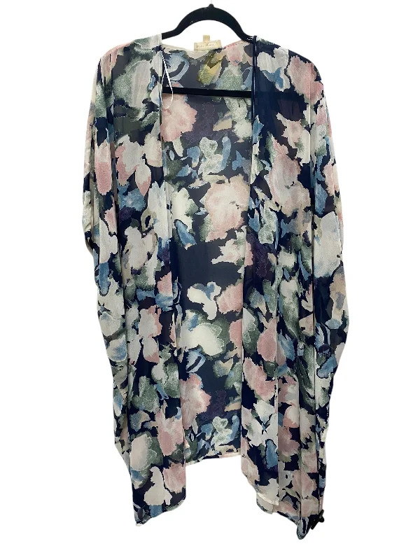 Floral Kimono-Kimono By Ee Some In Blue, Size: Osfm