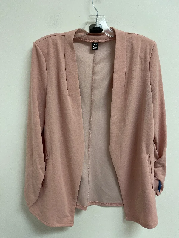 Women's Buttonless Blazers -Blazer By Shein In Pink, Size: L