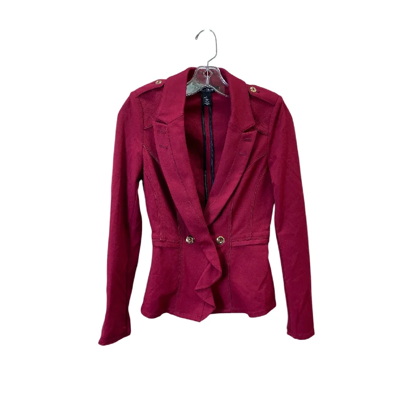 Women's Blazers with Floral Accent -Blazer By White House Black Market In Red, Size:Xs