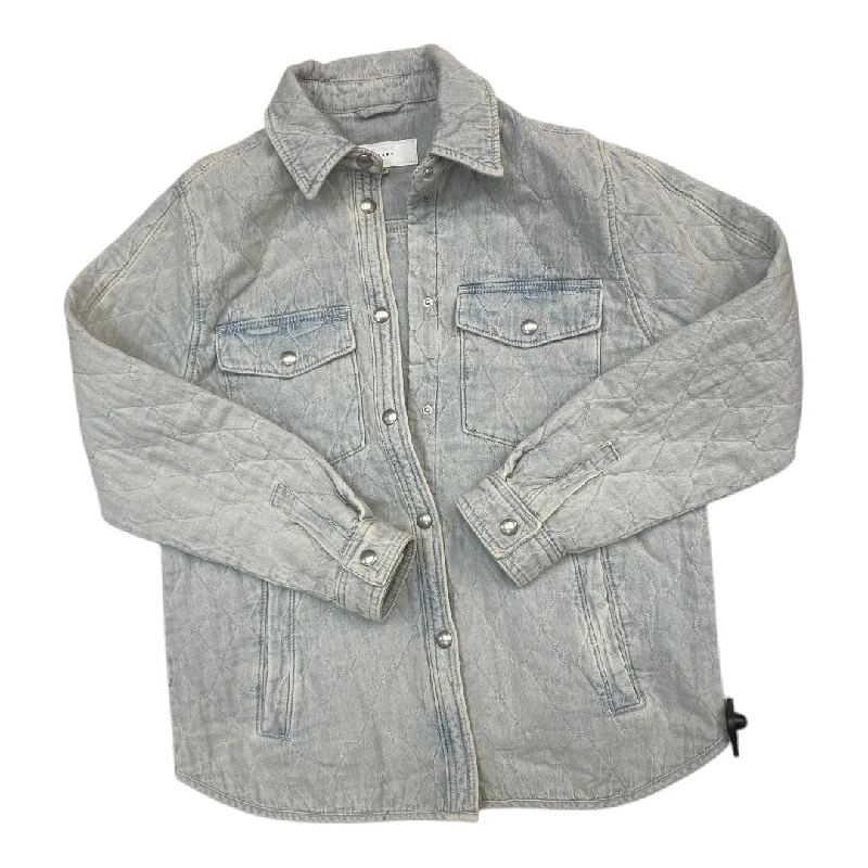 Women's Monochrome Checkered Blazers -Blazer By Blanknyc In Blue, Size: L