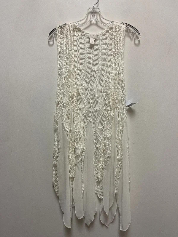 Kimono for High Fashion Look-Kimono By Chicos In White, Size: M
