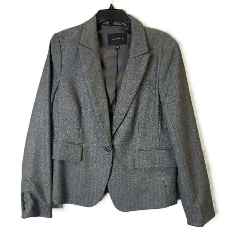Women's Tweed Blazers -Blazer By Banana Republic In Grey, Size: 12