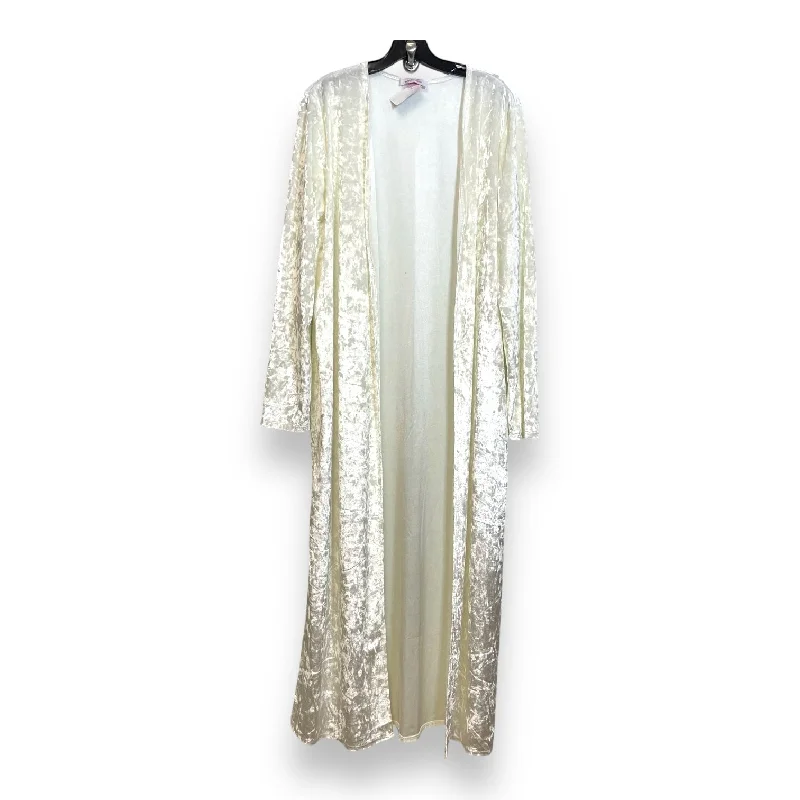Kimono with Nature-Inspired Embellishments-Kimono By Cmc In Ivory, Size: Xl