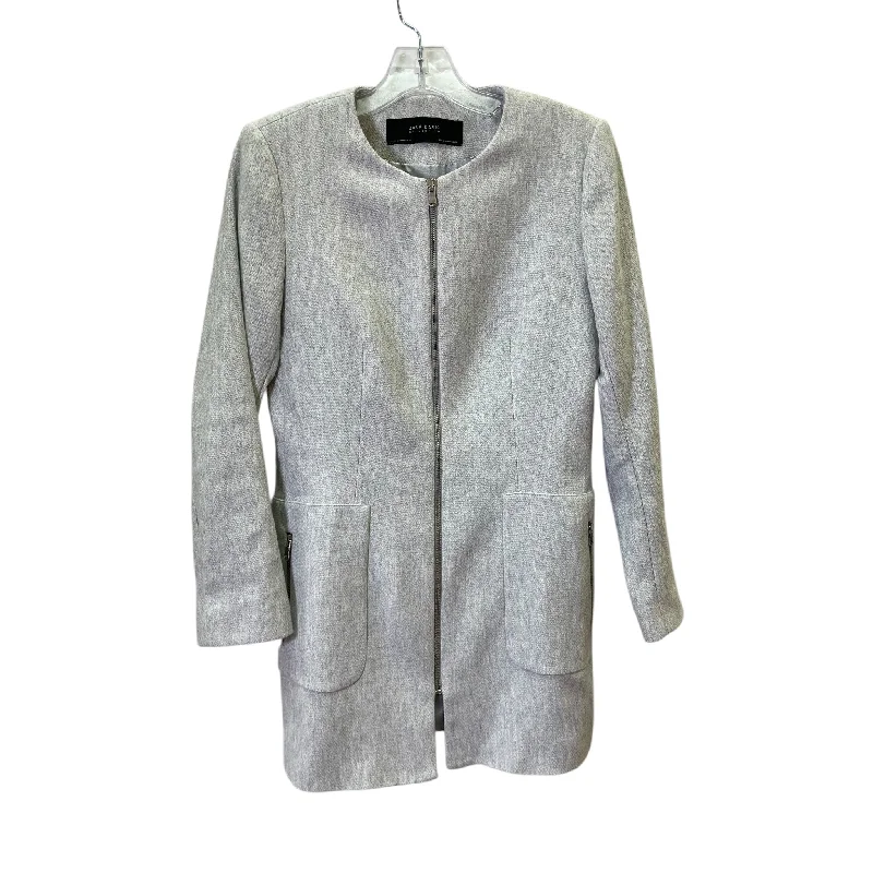 Women's Woolen Winter Blazers for Office -Blazer By Zara In Grey, Size:M