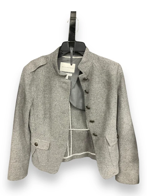 Women's Blazers with Wool Finish -Blazer By Banana Republic In Grey, Size: 8