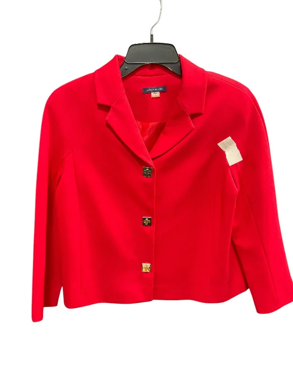 Women's Blazers with Back Detail -Blazer By Tommy Hilfiger In Red, Size: M