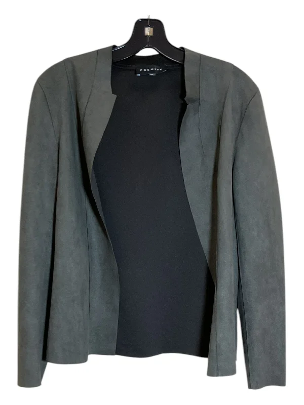 Women's Blazers with Notch Collar -Blazer By Premise In Green, Size: S