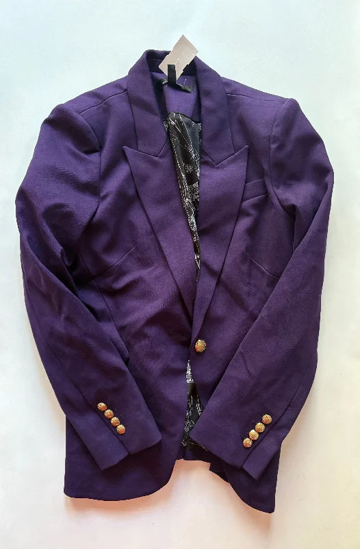 Women's Soft Wool Blend Blazers -Blazer By White House Black Market In Purple, Size: S