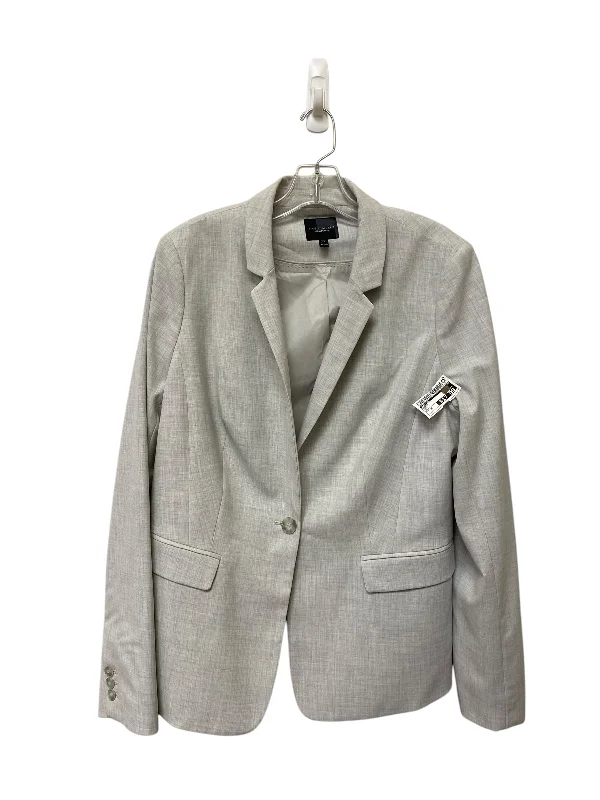 Women's Woolen Office Blazers for Winter -Blazer By Limited In Grey, Size: 14
