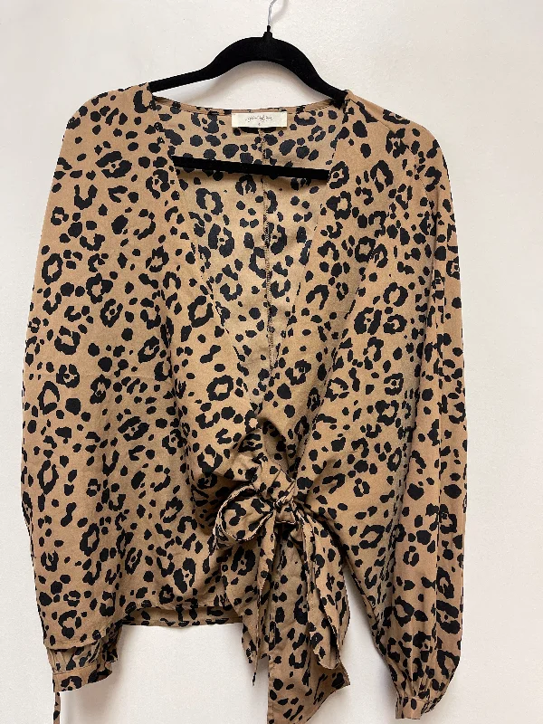 Kimono for Trendy Textures-Kimono By Clothes Mentor In Animal Print, Size: M