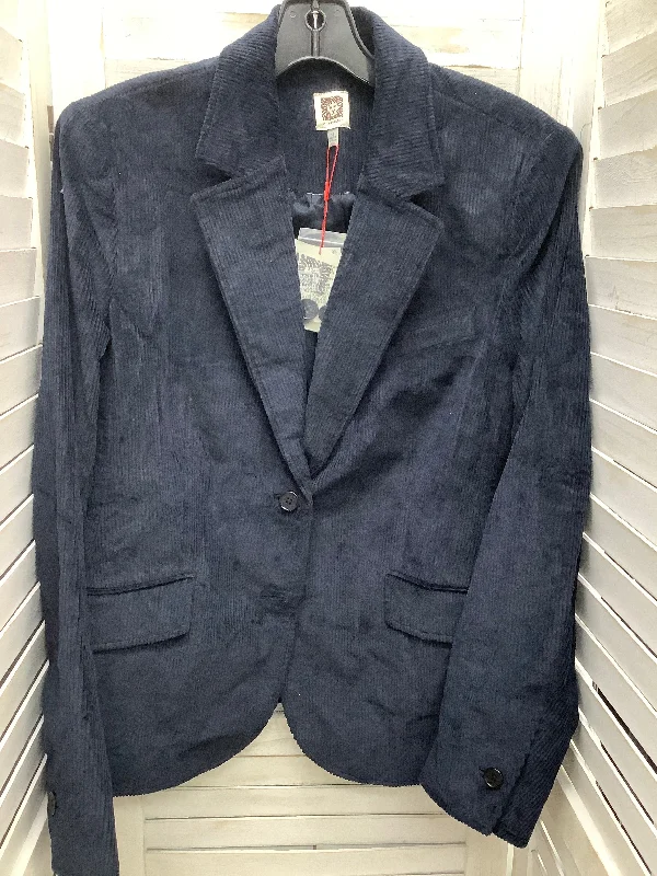 Women's Office Tweed Blazers -Blazer By Ann Taylor In Navy, Size: 12