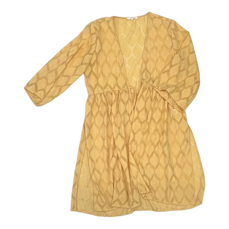 Kimono with Fringes-Kimono By Maurices In Yellow, Size:S