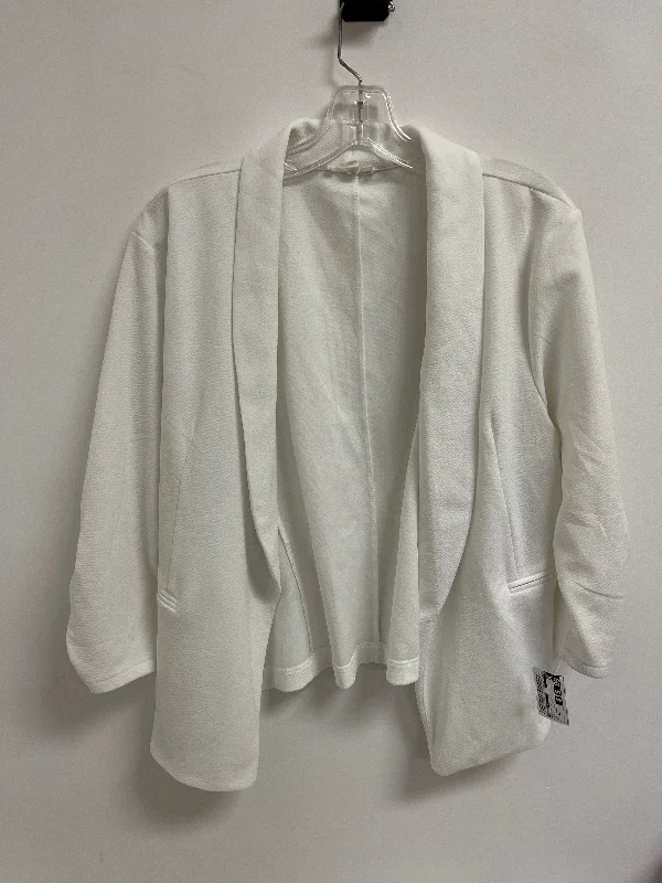 Women's Blazers with Stylish Wool Tweed -Blazer By Maurices In White, Size: Xl