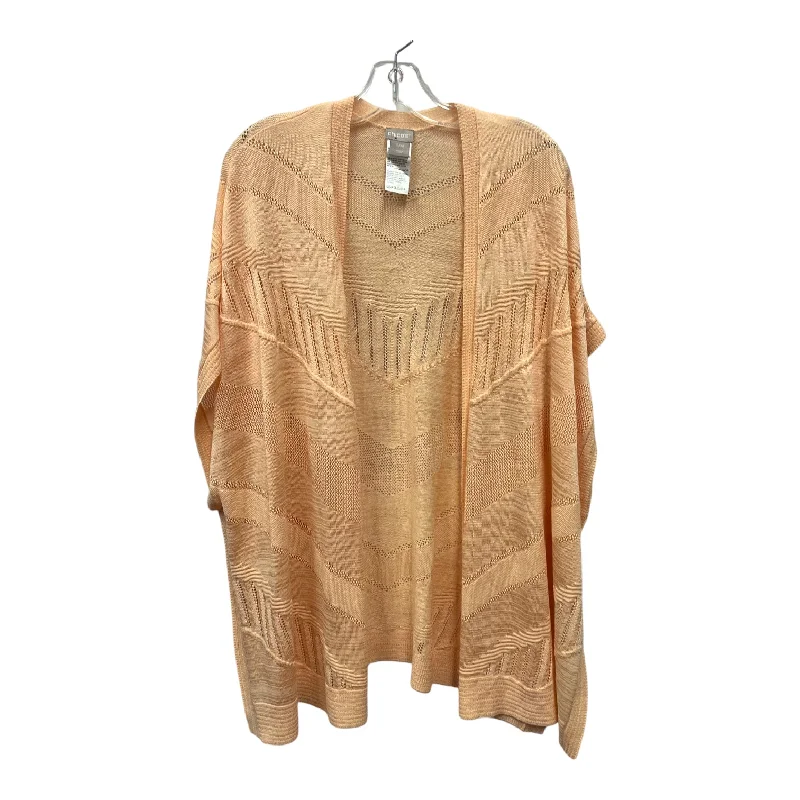 Kimono with Feminine Touch-Kimono By Chicos In Orange, Size:S