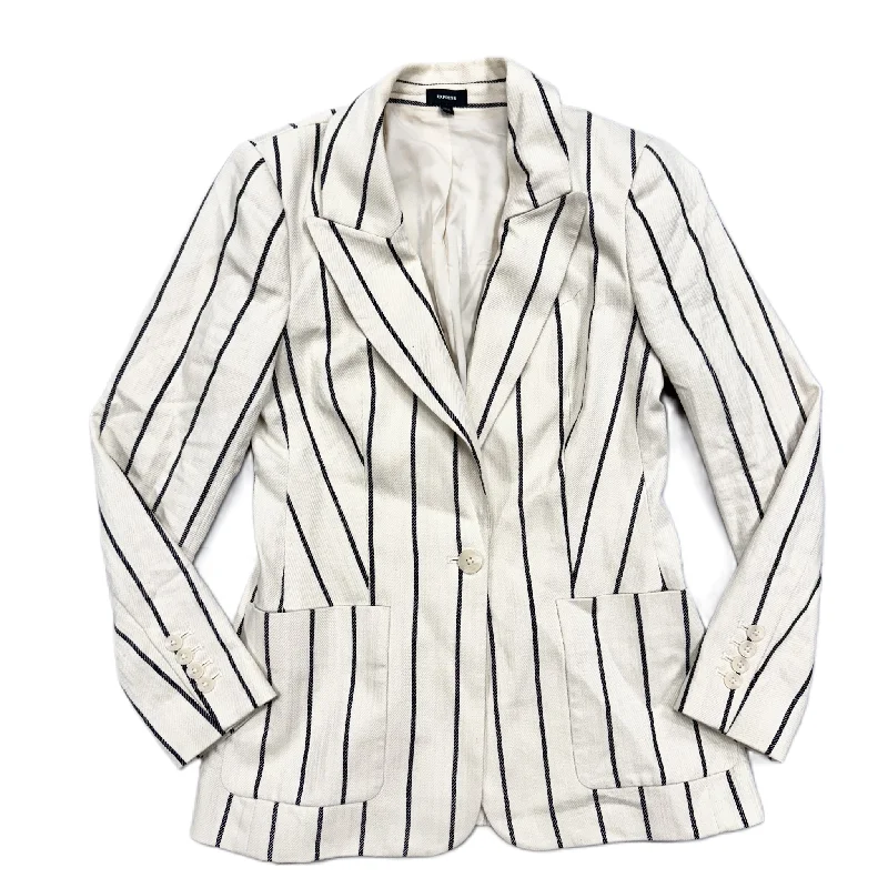 Women's Blazers for Layering in Winter -Blazer By Express In Cream, Size: S