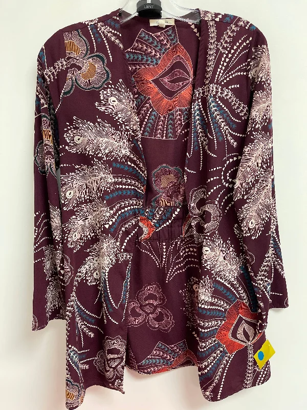Kimono for Chic Resort Wear-Kimono By Pleione In Purple, Size: S