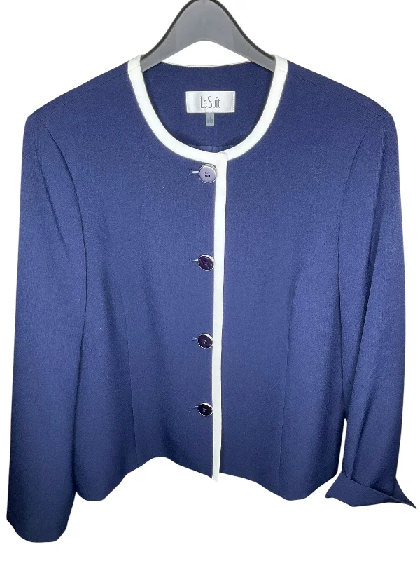Women's Oversized Blazers -Blazer By Le Suit In Blue, Size: 16