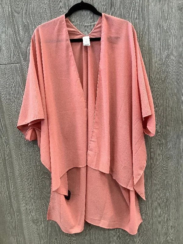 Kimono with Soft Drapes-Kimono By Clothes Mentor In Coral, Size: Onesize