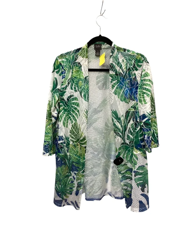 Kimono for Holiday Wear-Kimono By Chicos In Green, Size: M