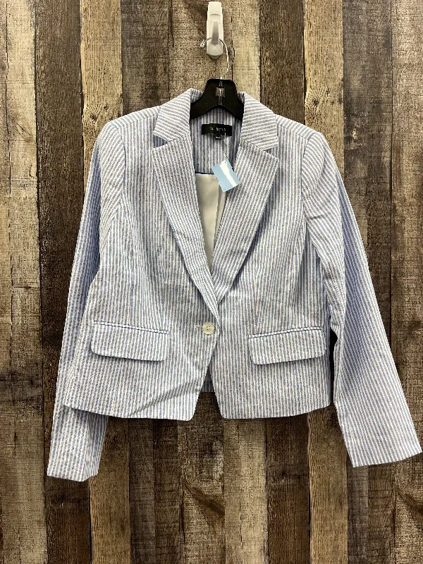 Women's Checked Wool Blazers -Blazer By Talbots In Blue, Size: S