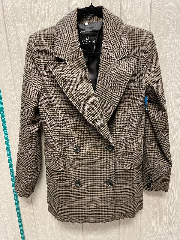 Women's Blazers with Drawstrings -Blazer By bagatelle In Black & Tan, Size: M