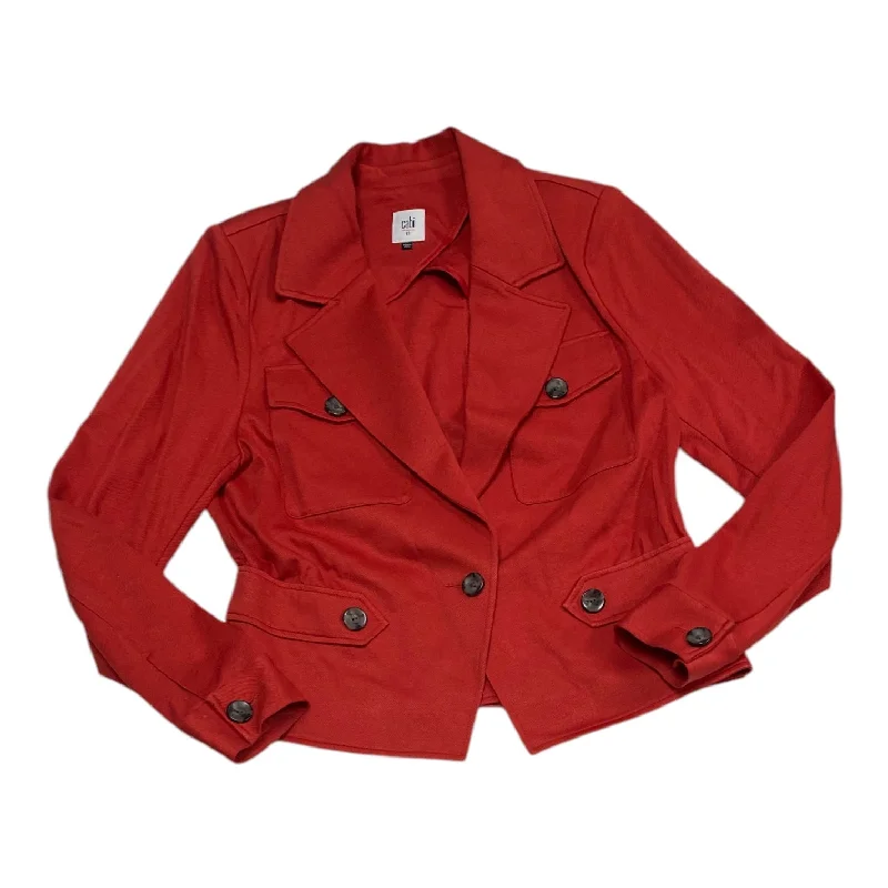 Women's Casual Checkered Woolen Blazers -Blazer By Cabi In Red, Size: 12