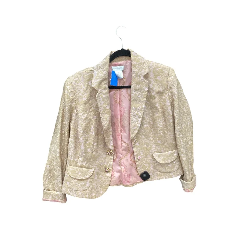 Women's Structured Blazers -Blazer By Worthington In Gold & Pink, Size: 14