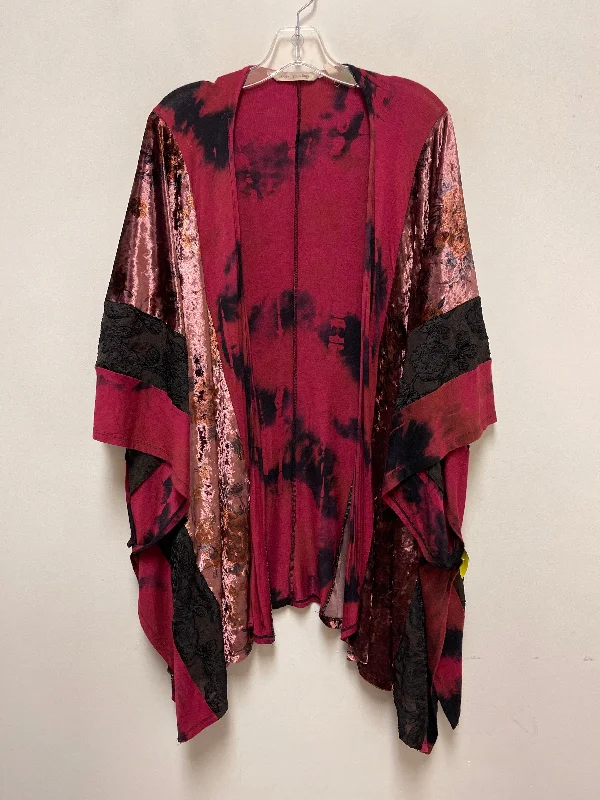 Kimono with Layered Look-Kimono By Soft Surroundings In Red, Size: Osfm