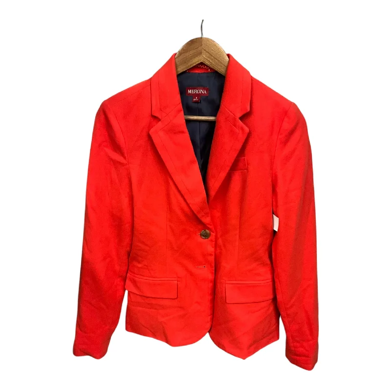 Women's Blazers for Business Casual -Blazer By Merona In Orange, Size: S