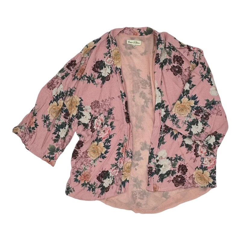 Women's Boho Kimono-Kimono By Clothes Mentor In Pink, Size:L