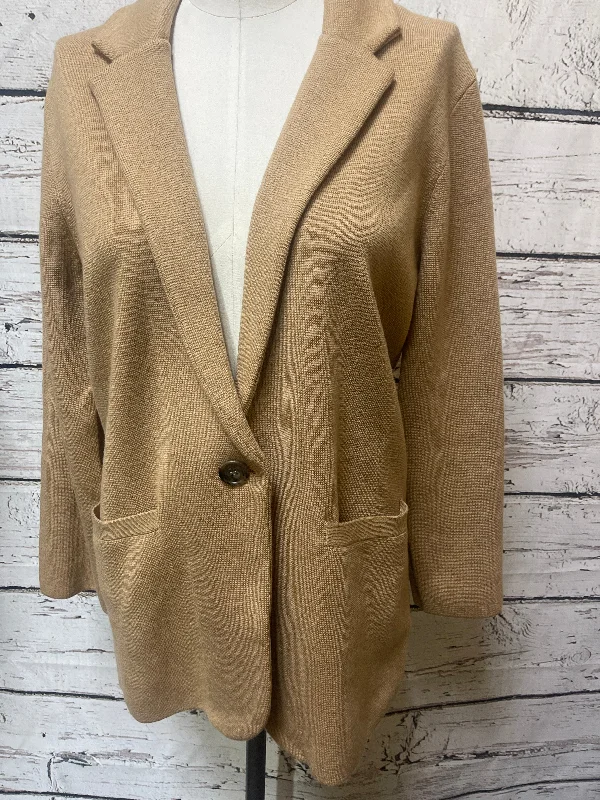 Women's Plaid Winter Blazers -Blazer By J. Crew In Tan, Size: S