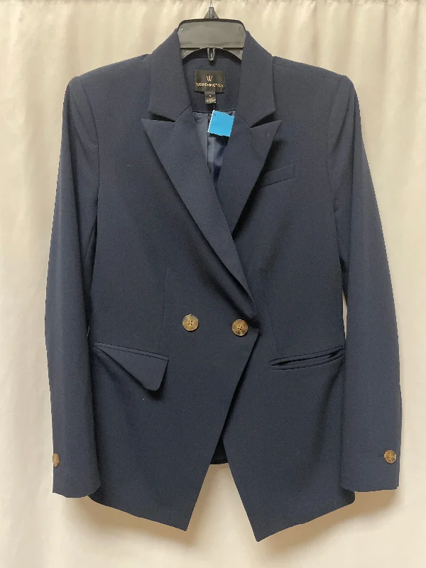 Women's Flannel Blazers -Blazer By Worthington In Navy, Size: S