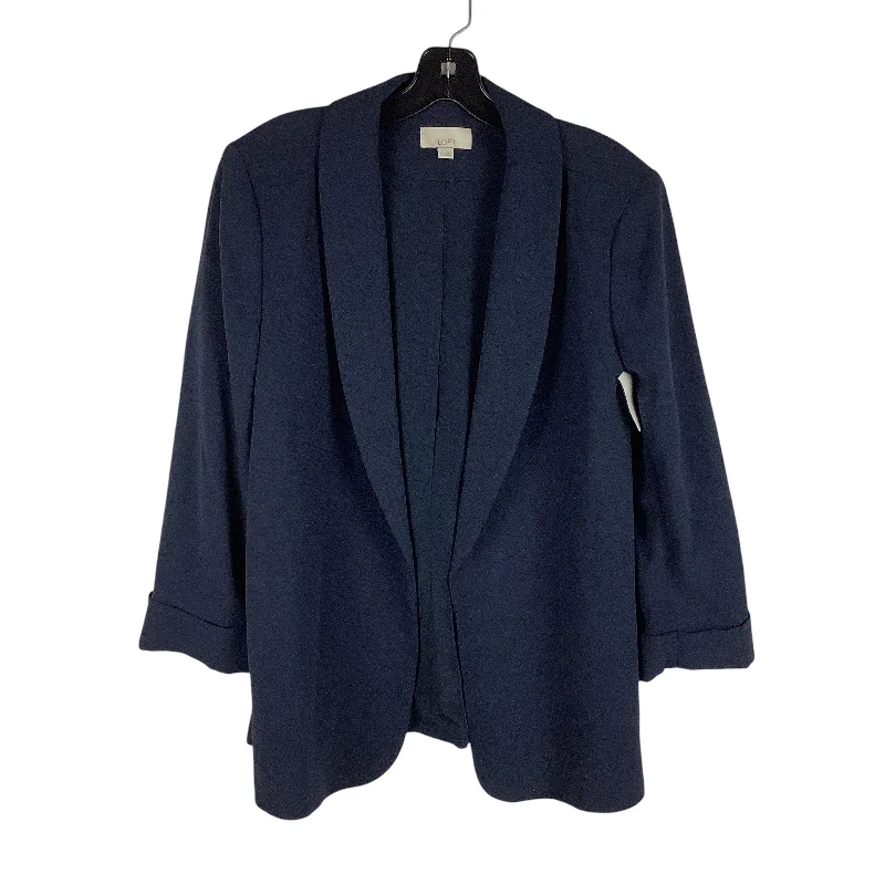 Women's Cozy Winter Wool Blazers -Blazer By Loft In Navy, Size: 12