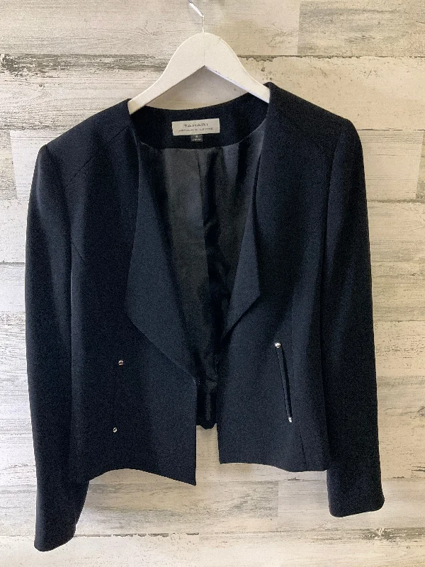 Women's Blazers with a Tie -Blazer By Tahari By Arthur Levine In Black, Size: Xl