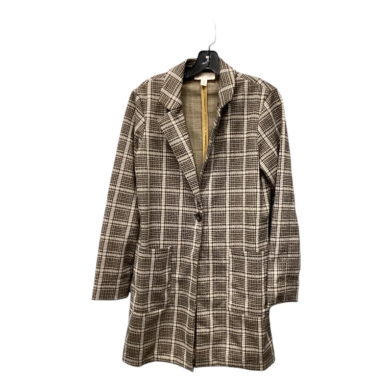 Women's Trendy Winter Tweed Blazers -Blazer By Philosophy In Plaid Pattern, Size: S