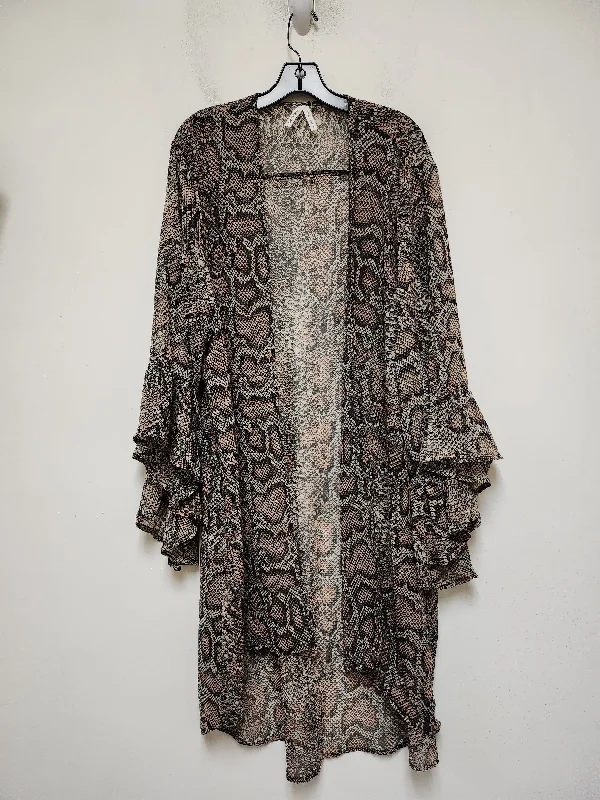 Kimono with Handcrafted Details-Kimono By Live 4 Truth In Snakeskin Print, Size: 3x