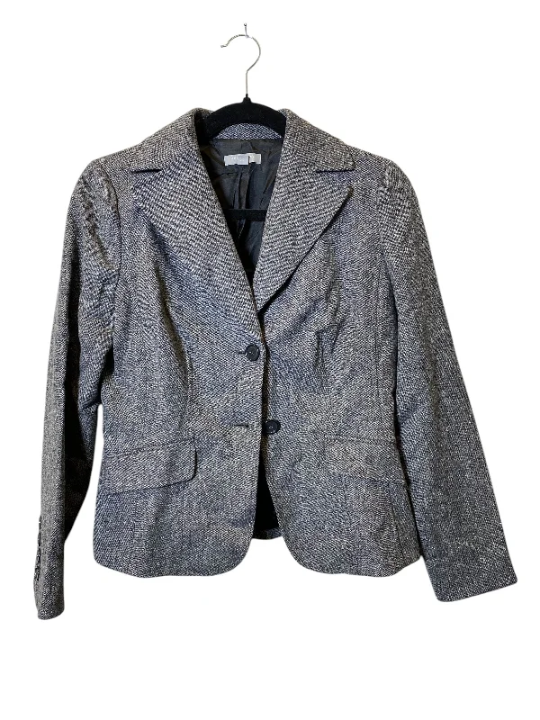 Women's Blazers with Cuffs -Blazer By Ann Taylor In Grey, Size: S