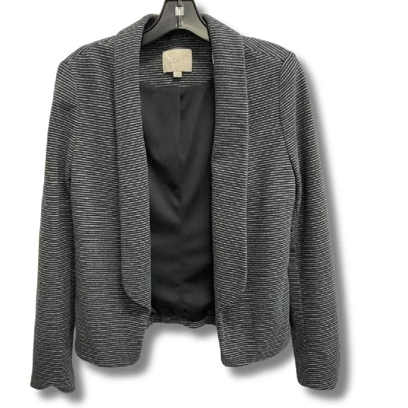 Women's Shimmer Blazers -Blazer By Loft In Striped Pattern, Size: M