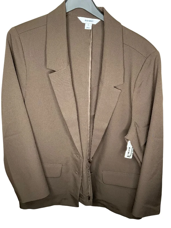 Women's Blazers with Peplum -Blazer By Old Navy In Brown, Size: Xl