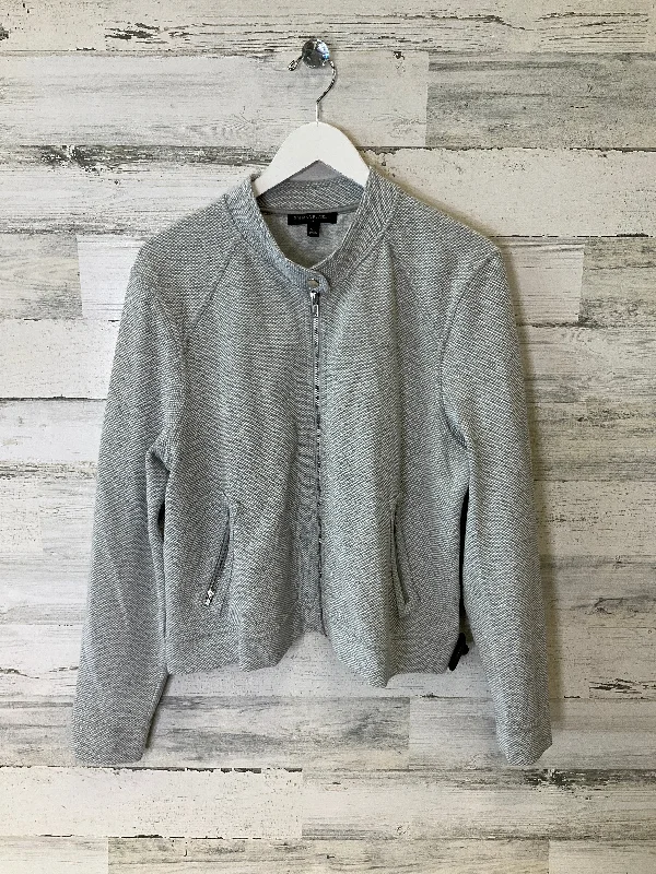 Women's Elegant Sheer Blazers -Blazer By Banana Republic In Grey, Size: Xl