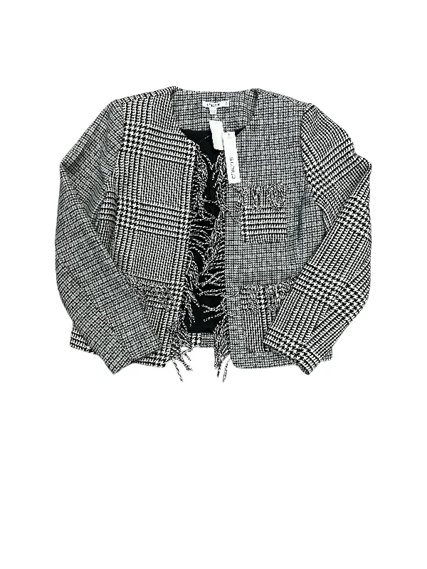 Women's Light Knit Blazers -Blazer By Chicos In Black & White, Size: S