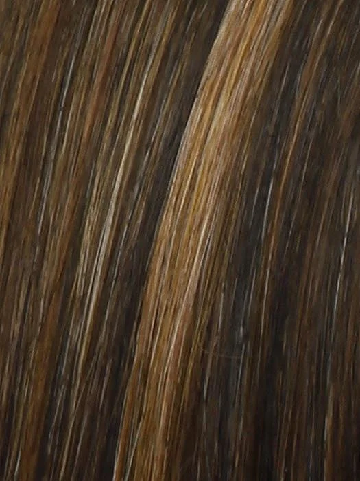 RL8 29SS SHADED HAZELNUT Warm Medium Brown Evenly Blended with Ginger Blonde and Dark Roots