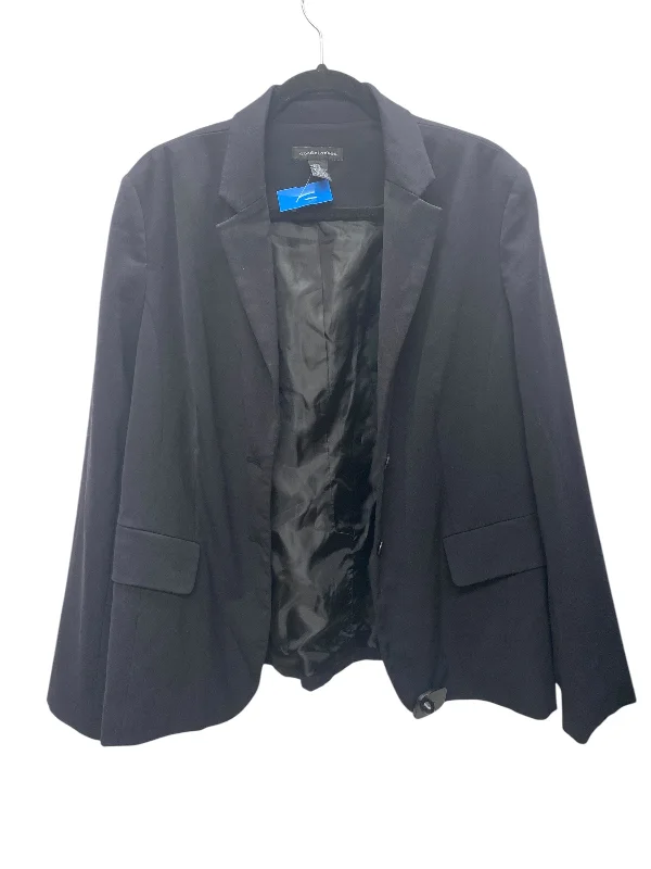 Women's Stylish Woolen Fall Blazers -Blazer By Clothes Mentor In Black, Size: Xl
