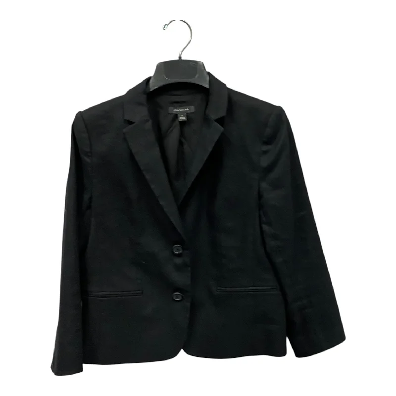 Women's Wool Checkered Blazers -Blazer By Ann Taylor In Black, Size:M