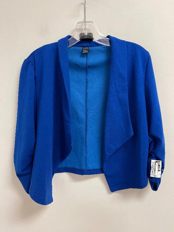 Women's Cropped Formal Blazers -Blazer By Shein In Blue, Size: L