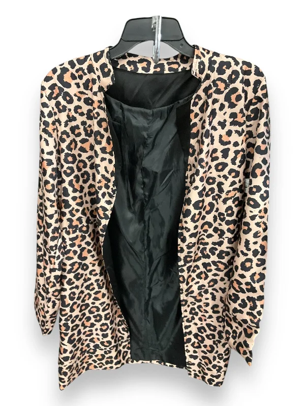 Women's Bold Color Blazers -Blazer By Clothes Mentor In Animal Print, Size: L